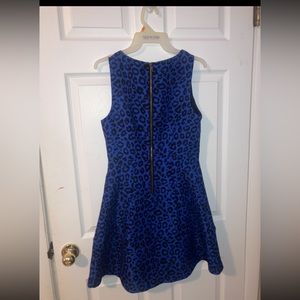 Forever 21 blue cheetah print semi-formal dress.
